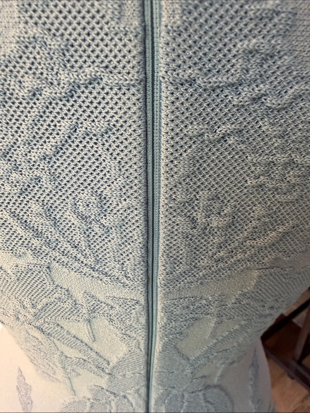 Oscar de la Renta Powder Blue Embroidered Midi Dress medium like new - Picture 3 of 5